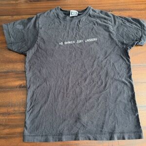 No Snakes Just Ladders Charcoal Tee